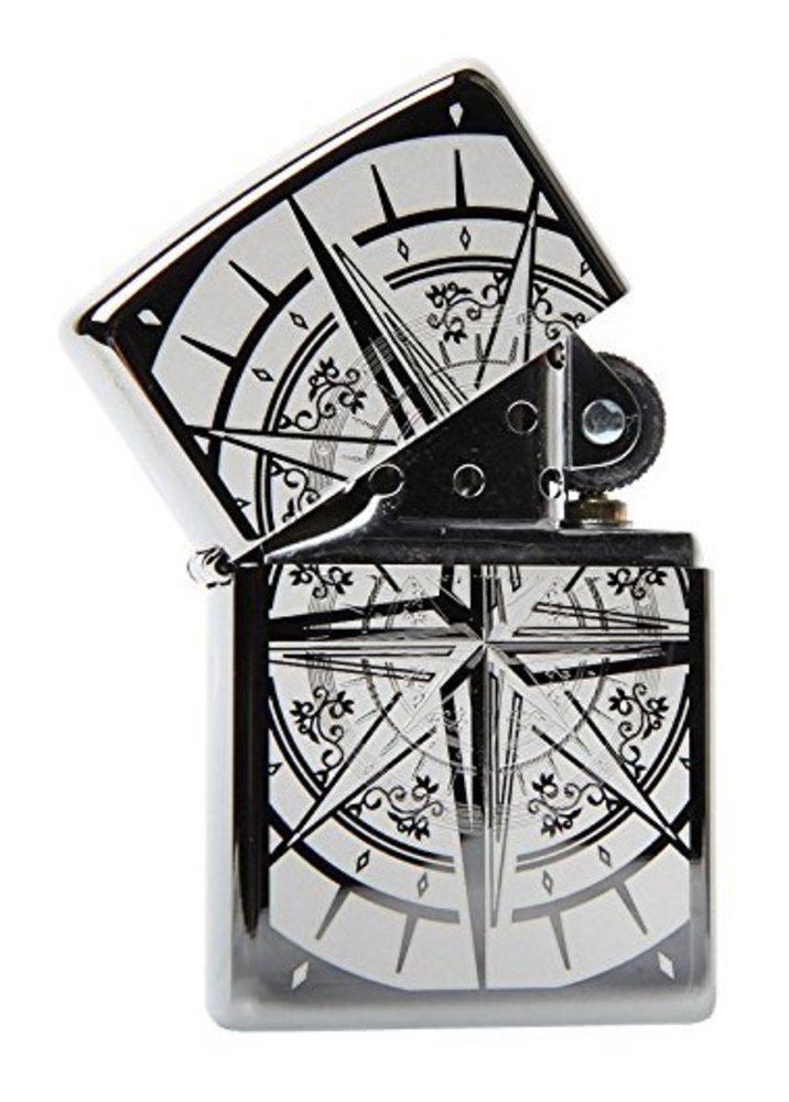 Zippo Exquisite Compass, Black Ice Lighter #29232