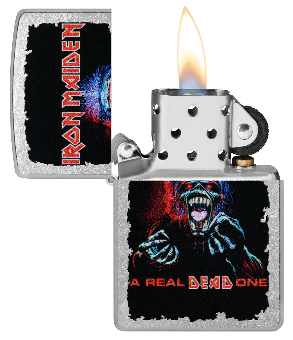 Zippo Iron Maiden A Real Dead One, Street Chrome Lighter #47243
