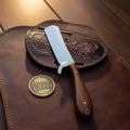 Walnut Cowboy Bull Cutter Knife with High Polish Blade
