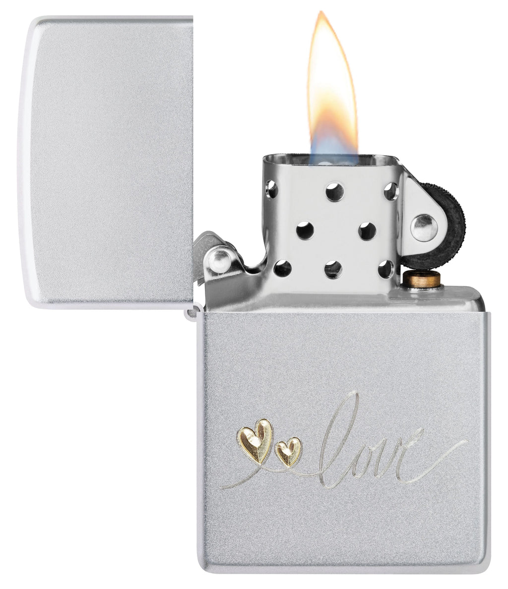 Zippo Love Scripture, Satin Chrome Lighter #48725