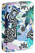 Zippo Abstract Cannabis 540°, Glow-in-the-Dark Lighter #46562