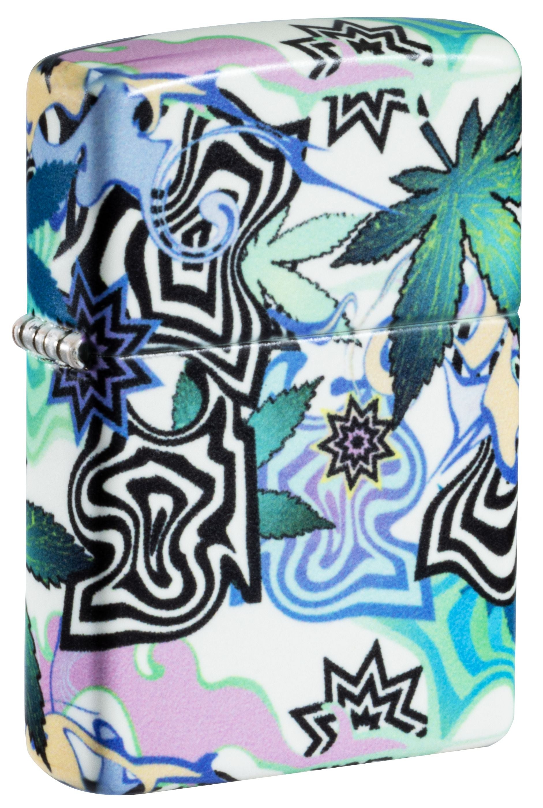 Zippo Abstract Cannabis 540°, Glow-in-the-Dark Lighter #46562