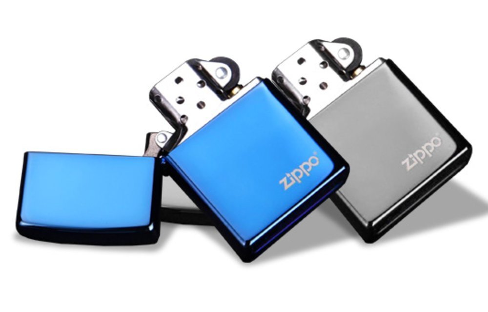 Zippo Classic High Polish Blue with Logo, Lighter #20446ZL