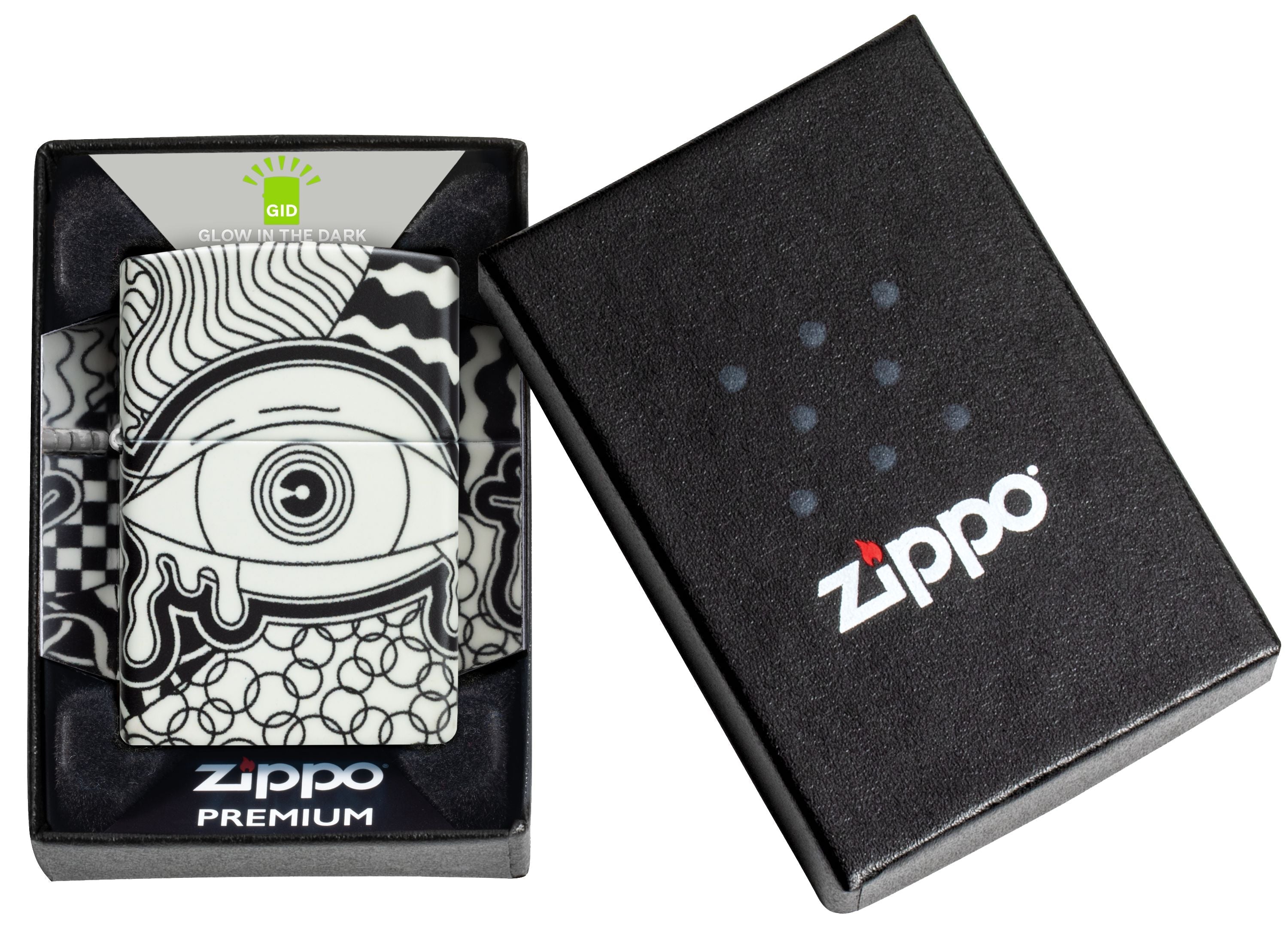 Zippo Psychedelic Eye 540°, Glow-in-the-Dark Lighter #46428