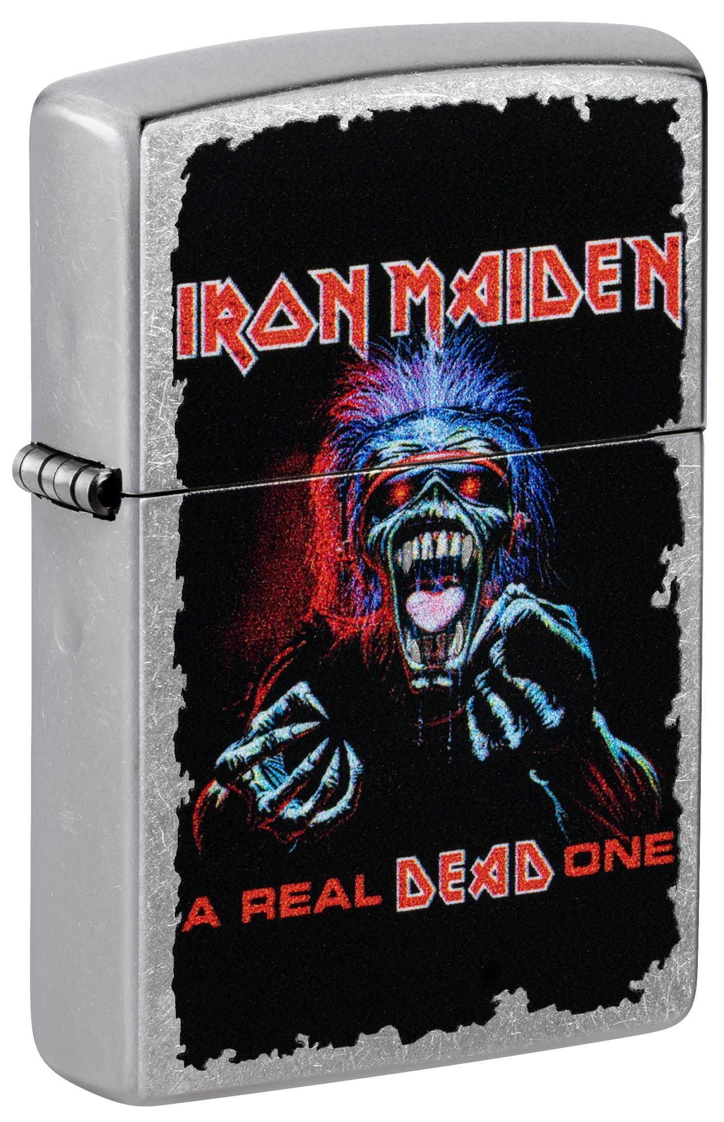 Zippo Iron Maiden A Real Dead One, Street Chrome Lighter #47243