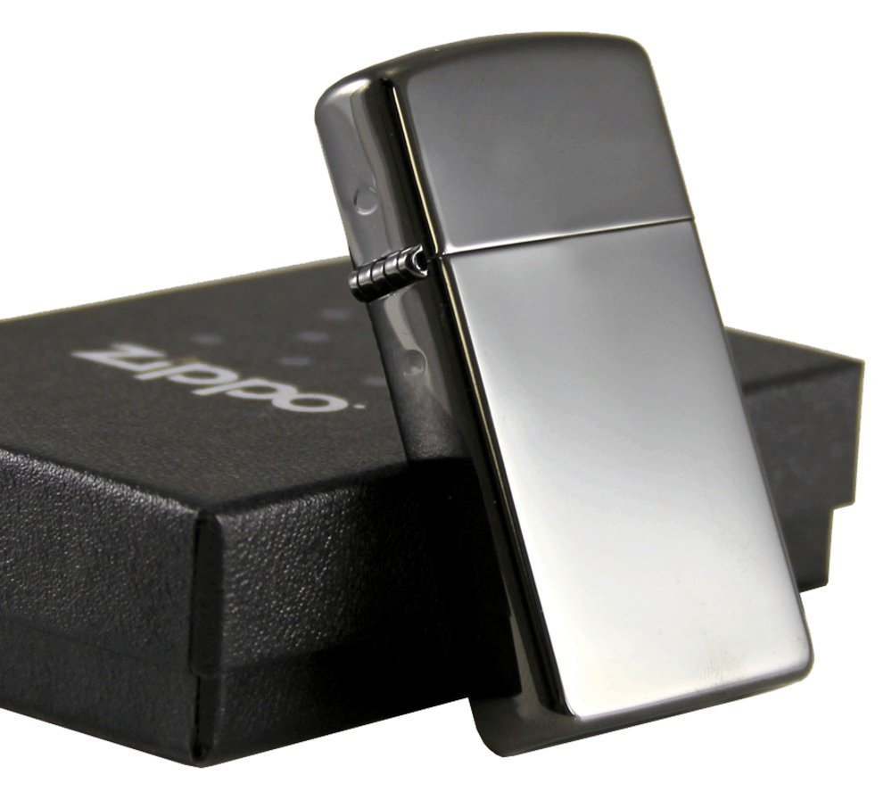 Zippo Slim Ebony, High Polish Black Lighter #28123