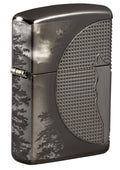 Zippo Armor Wolf Textured 360°, Black Ice Lighter #49353