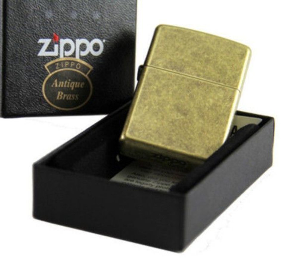 Zippo Rustic, Antique Brass Lighter #201FB