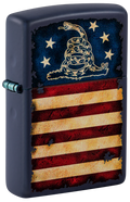 Zippo Don\'t Tread On Me Flag, Navy Matte Lighter #48554