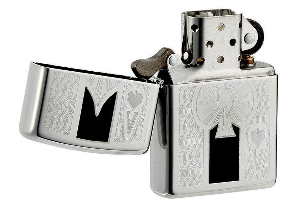 Zippo Ace, High Polish Chrome Lighter #24196