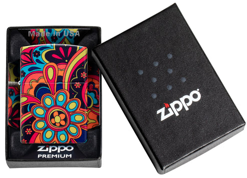 Zippo Flower Power Groovy, 540° Matte Lighter #46128