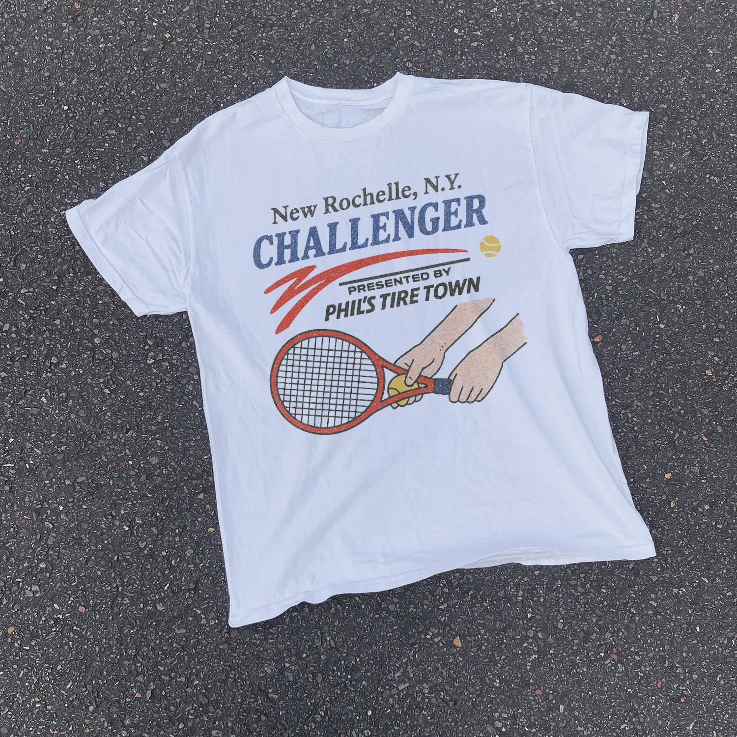 New Rochelle Challengers' Presented By Phil'S Tire Town Washed White T-Shirt
