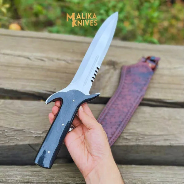 Double Edge Bowie Knife 15” J2 Steel | Micarta G10