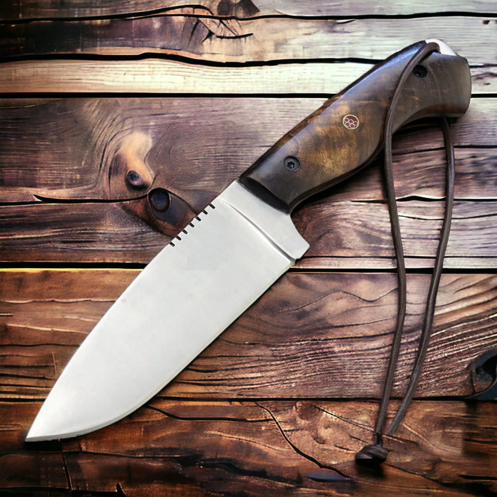 D2 Hunting Knife with Rosewood Handle Full Tang