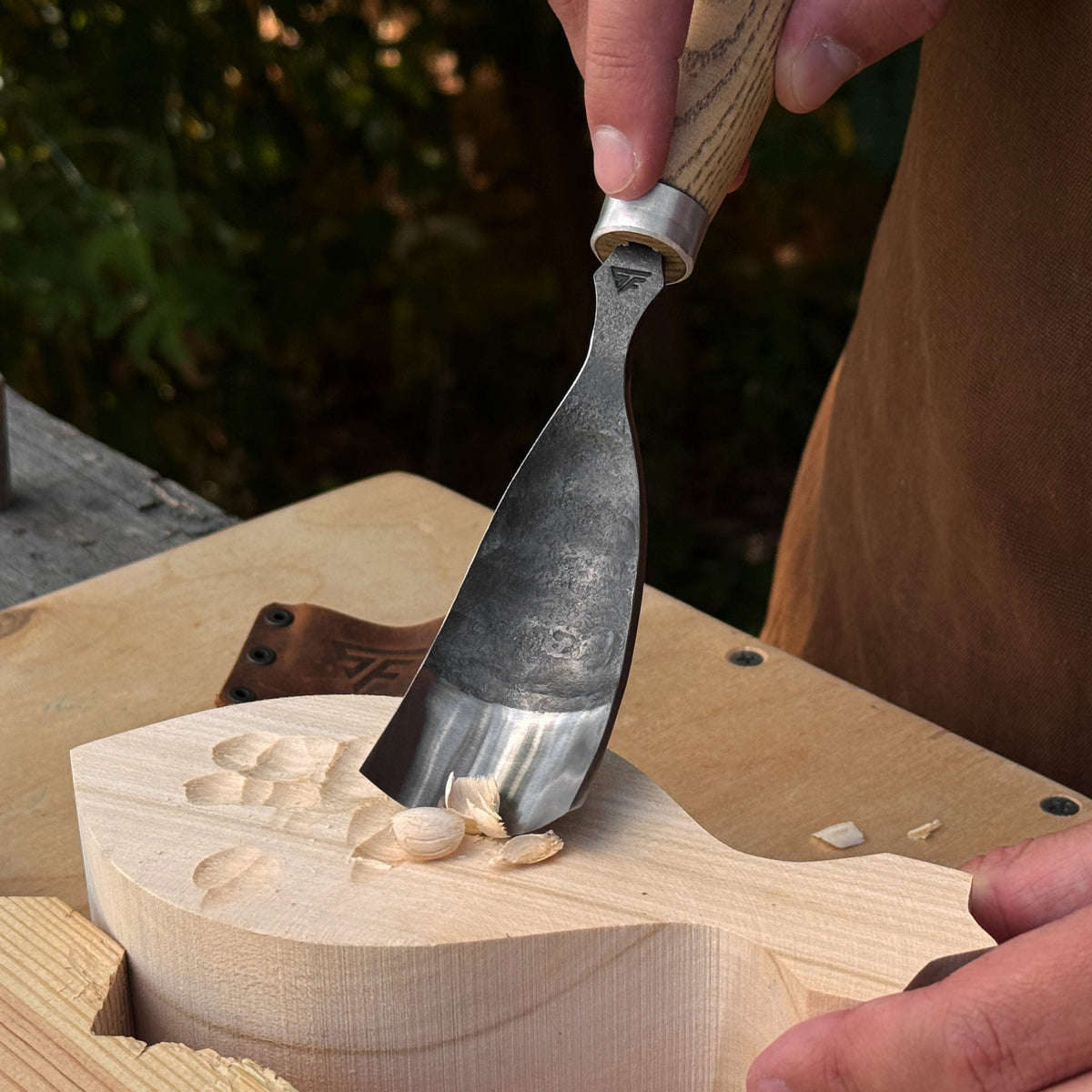 Curved Bowl Gouge Sharky Forged Steel Tools - Wood Carving Tool | Relic & Reel