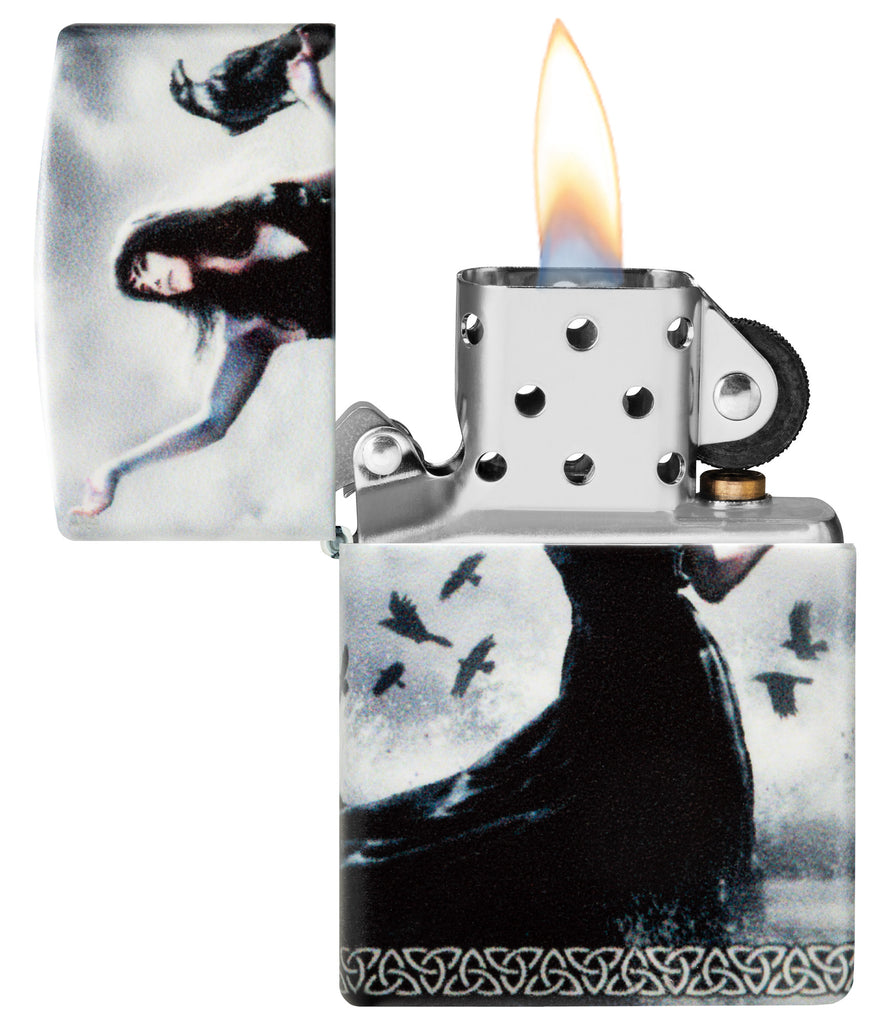 Zippo Mazzi Gothic Lady Ravens, 540° Color Lighter #48969