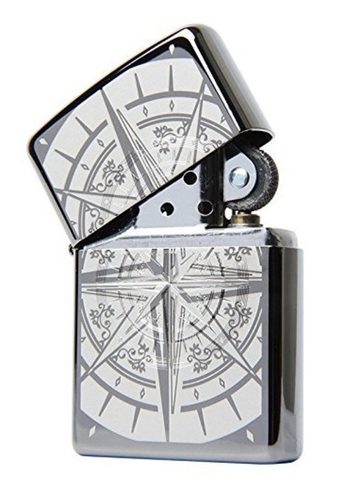 Zippo Exquisite Compass, Black Ice Lighter #29232