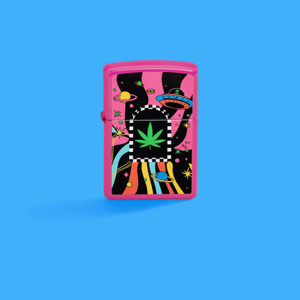 Zippo Cannabis Galaxy Pink, Frequency Lighter #48928