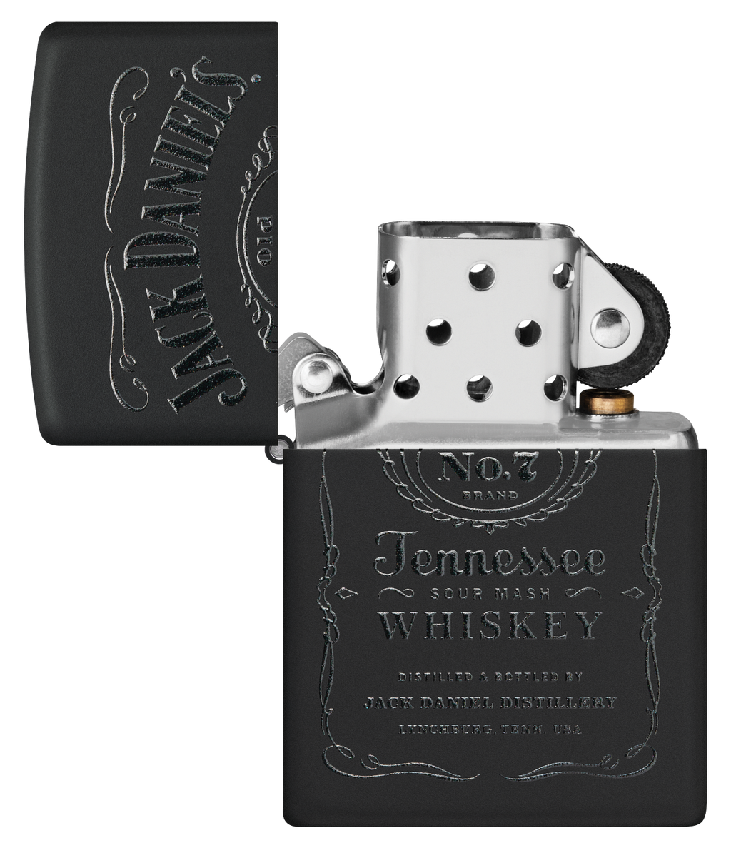 Zippo Jack Daniels Black Matte and Pouch Gift Set #48460