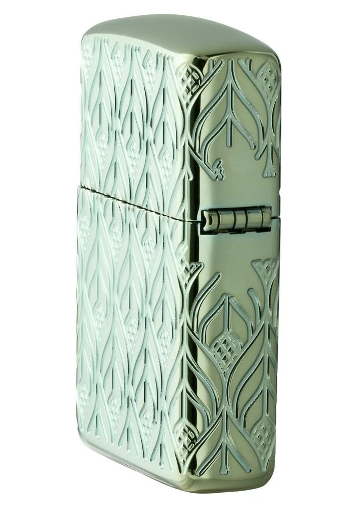 Zippo Armor Elegant Dragon Deep Carve, High Polish Green Lighter #49054