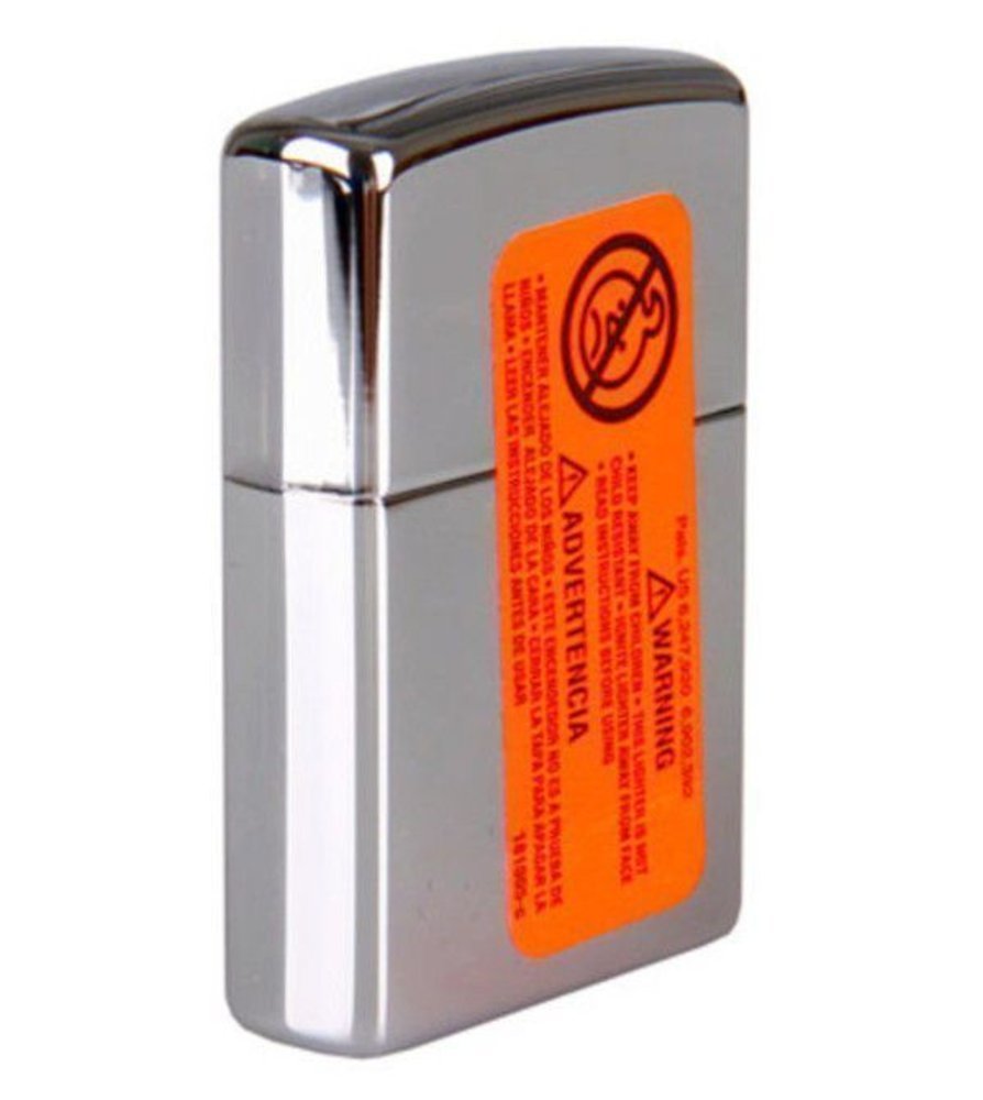 Zippo Logo Crown Stamp Filigree, High Polish Chrome Lighter #24751