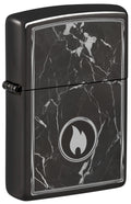 Zippo Marble Flame, High Polish Black Lighter #46571