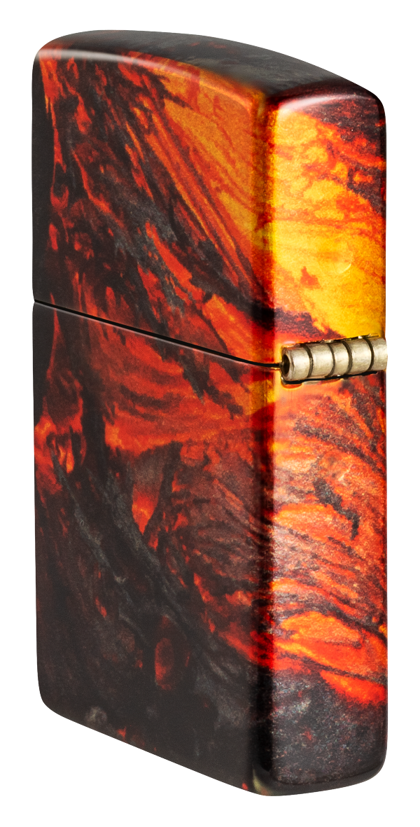 Zippo Fire Lava 540°, Tumbled Brass Lighter #48622