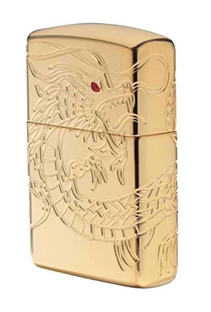 Zippo Asian Dragon, Armor Gold Plate Lighter #29265