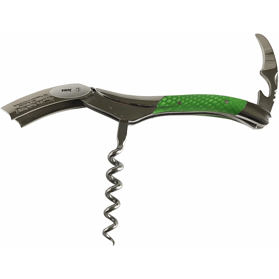 Handcrafted Sommelier Waiter's Corkscrew with Juma Green Handle by Laguiole en Aubrac