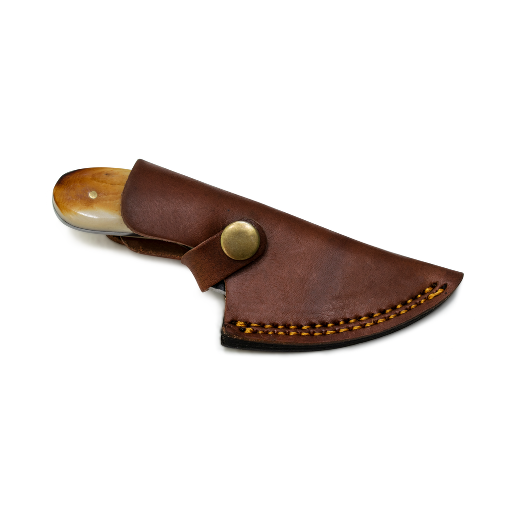 Titan Carbon Steel Utility Knife with Finger Hole Handle