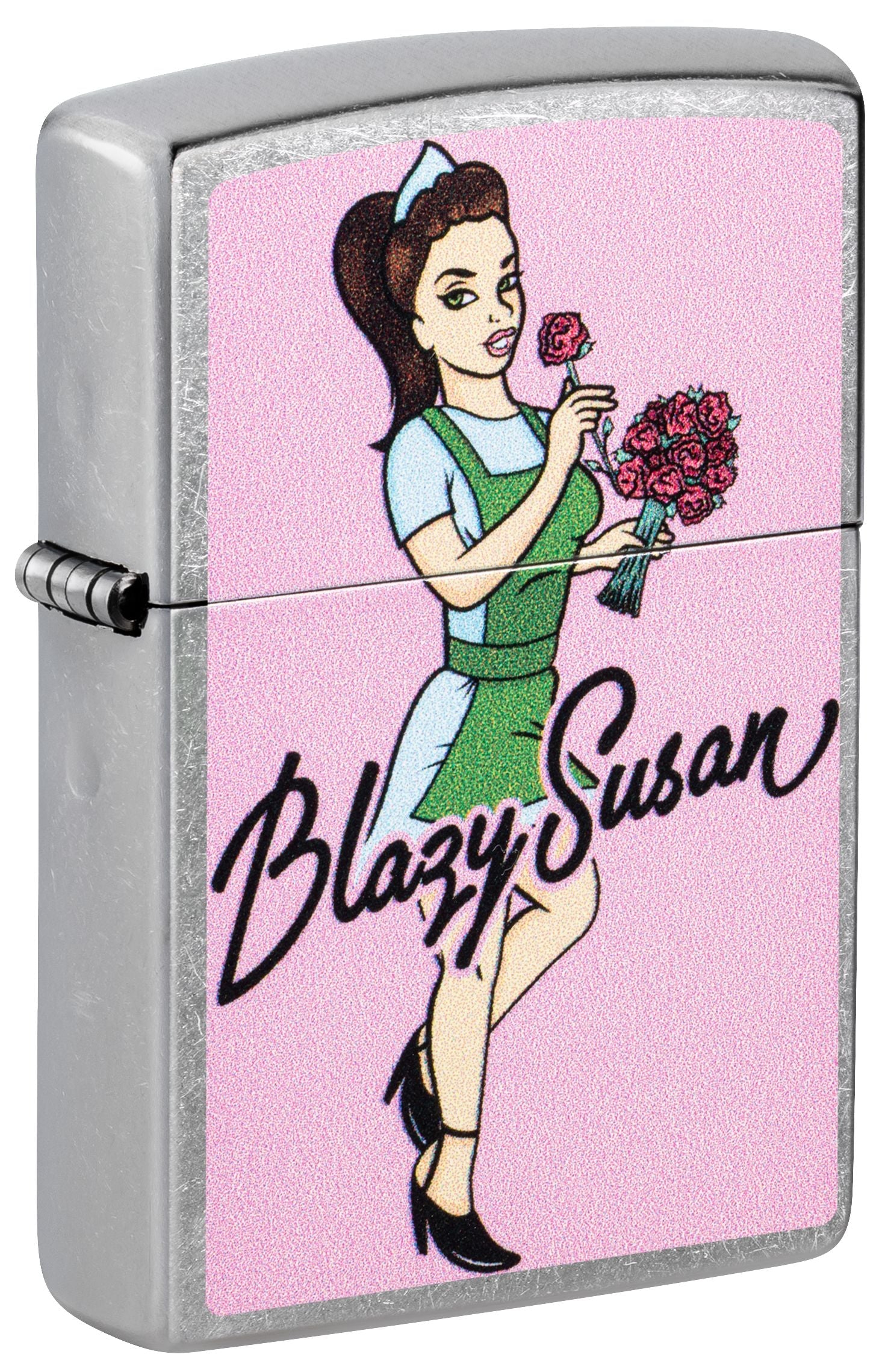 Zippo Blazy Susan Pin Up Girl, Street Chrome Lighter #47193