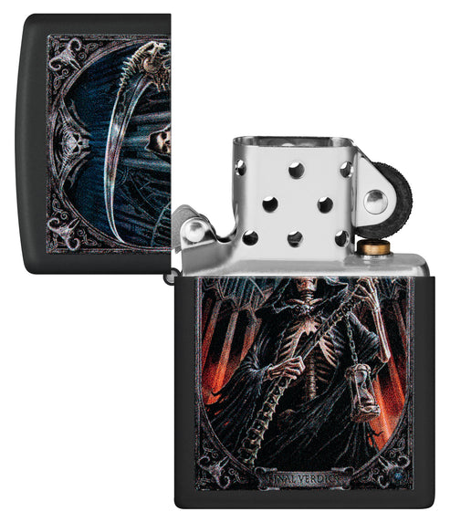 Zippo Anne Stokes Grim Reaper, Black Matte Lighter #46164