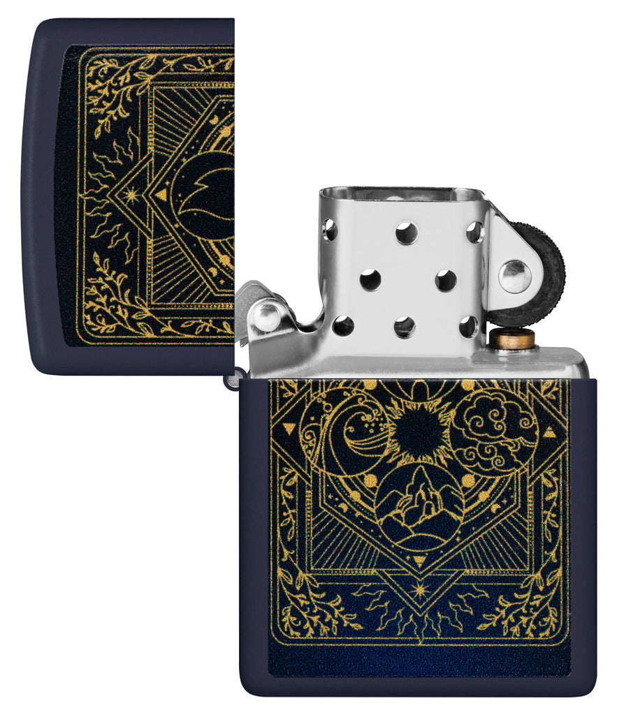 Zippo Earths Elements, Navy Blue Matte Lighter #48958