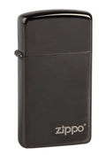 Zippo Slim High Polish Black with Logo, Lighter #28123ZL