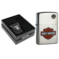 Zippo Harley-Davidson & Leather Pouch Gift Set #LPGS-LPLBK-200HD.H252