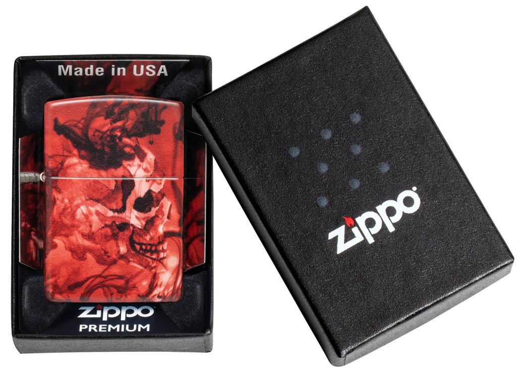 Zippo Horror Skull Matte, 540° Color Lighter #48772
