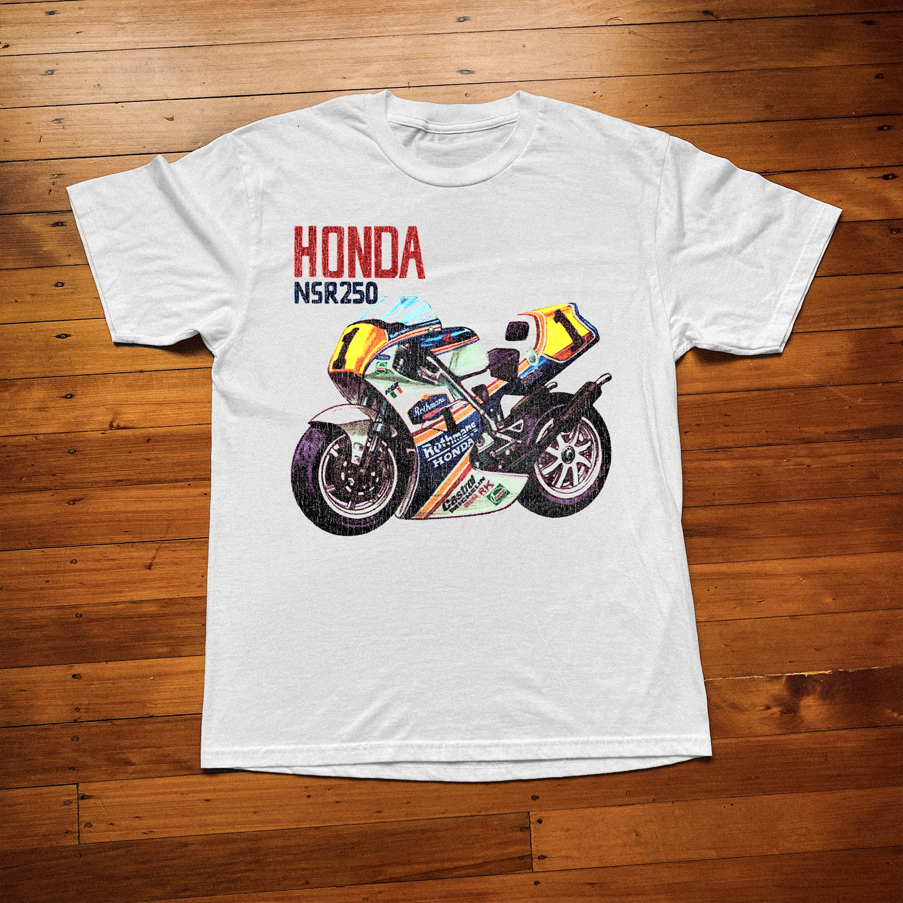 Honda Nsr 250 Vintage White T-Shirt