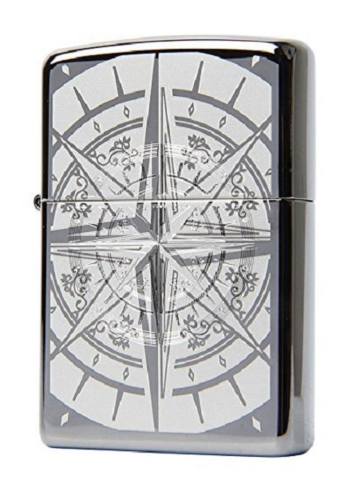 Zippo Exquisite Compass, Black Ice Lighter #29232