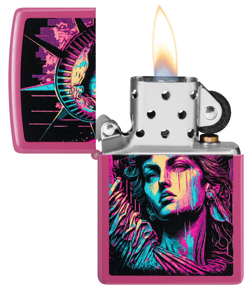 Zippo American Lady Statue of Liberty, Frequency Lighter #48916