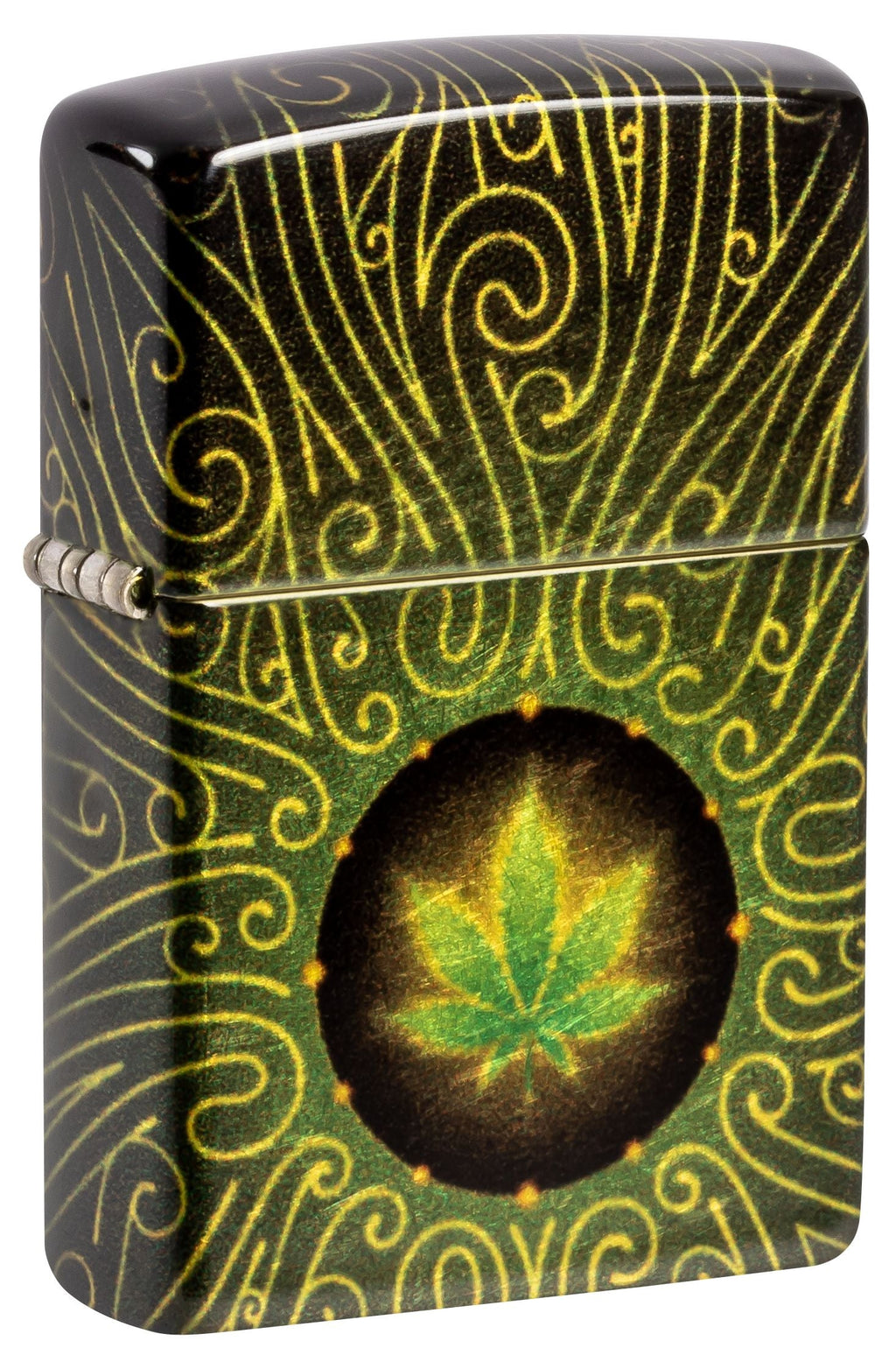 Zippo Cannabis, 540° Tumbled Brass Fusion Lighter #46276