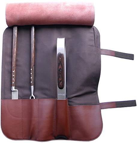 Laguiole en Aubrac Handcrafted 3-Piece Barbecue Serving Set with Wenge Wood Handles