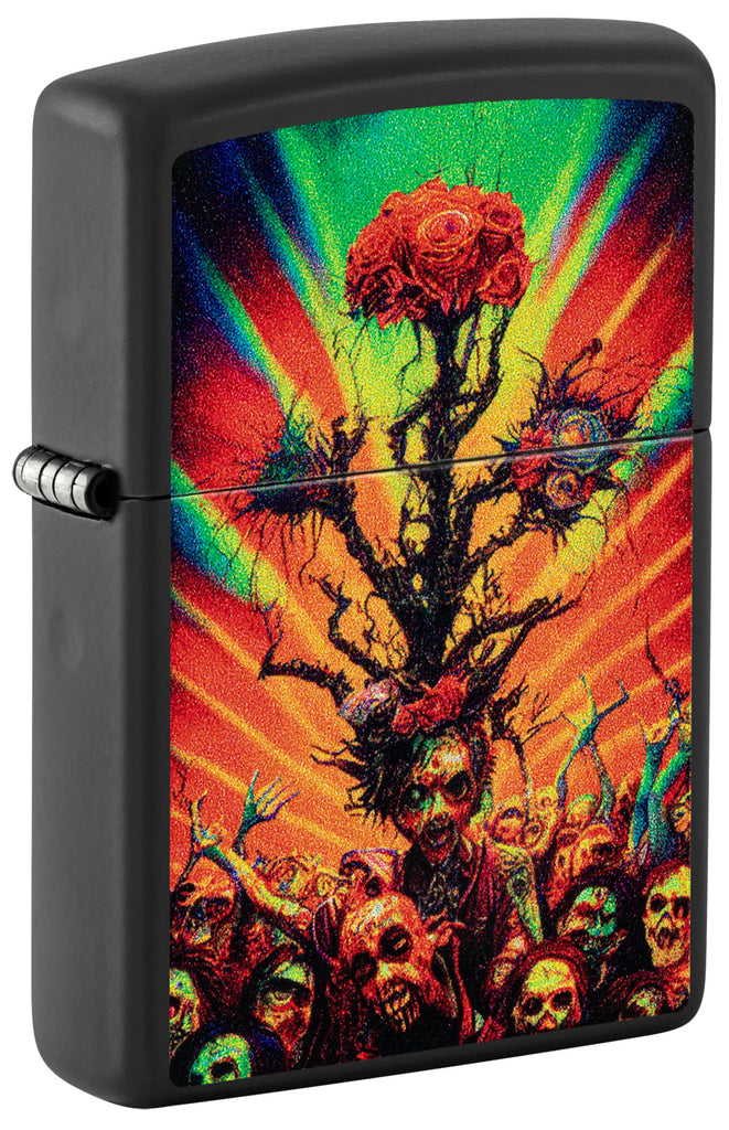 Zippo Abstract Zombie, Black Matte Lighter #48956