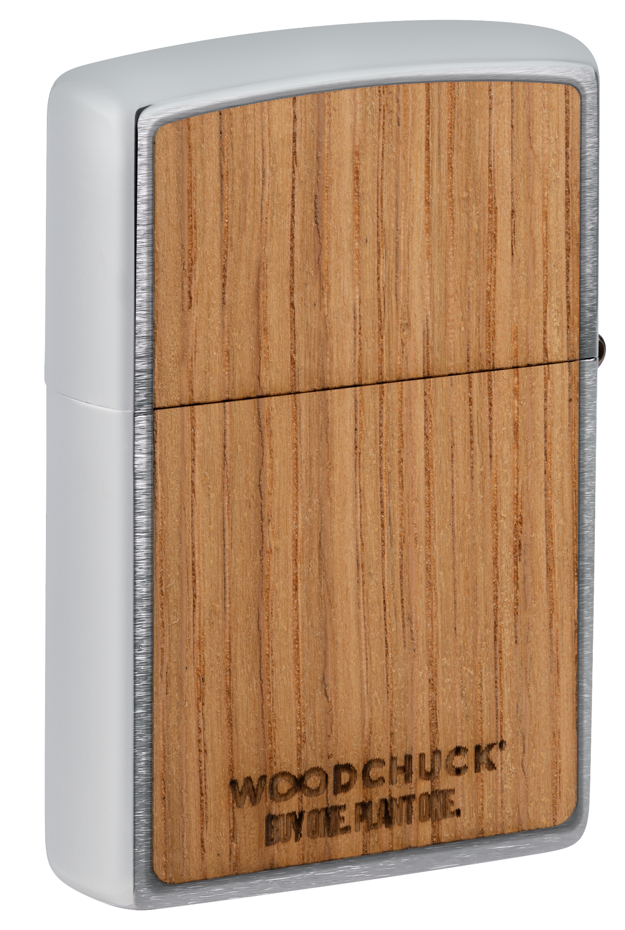 Zippo WOODCHUCK USA Jack Daniels Tennesse Whiskey, Brushed Chrome Lighter #48392