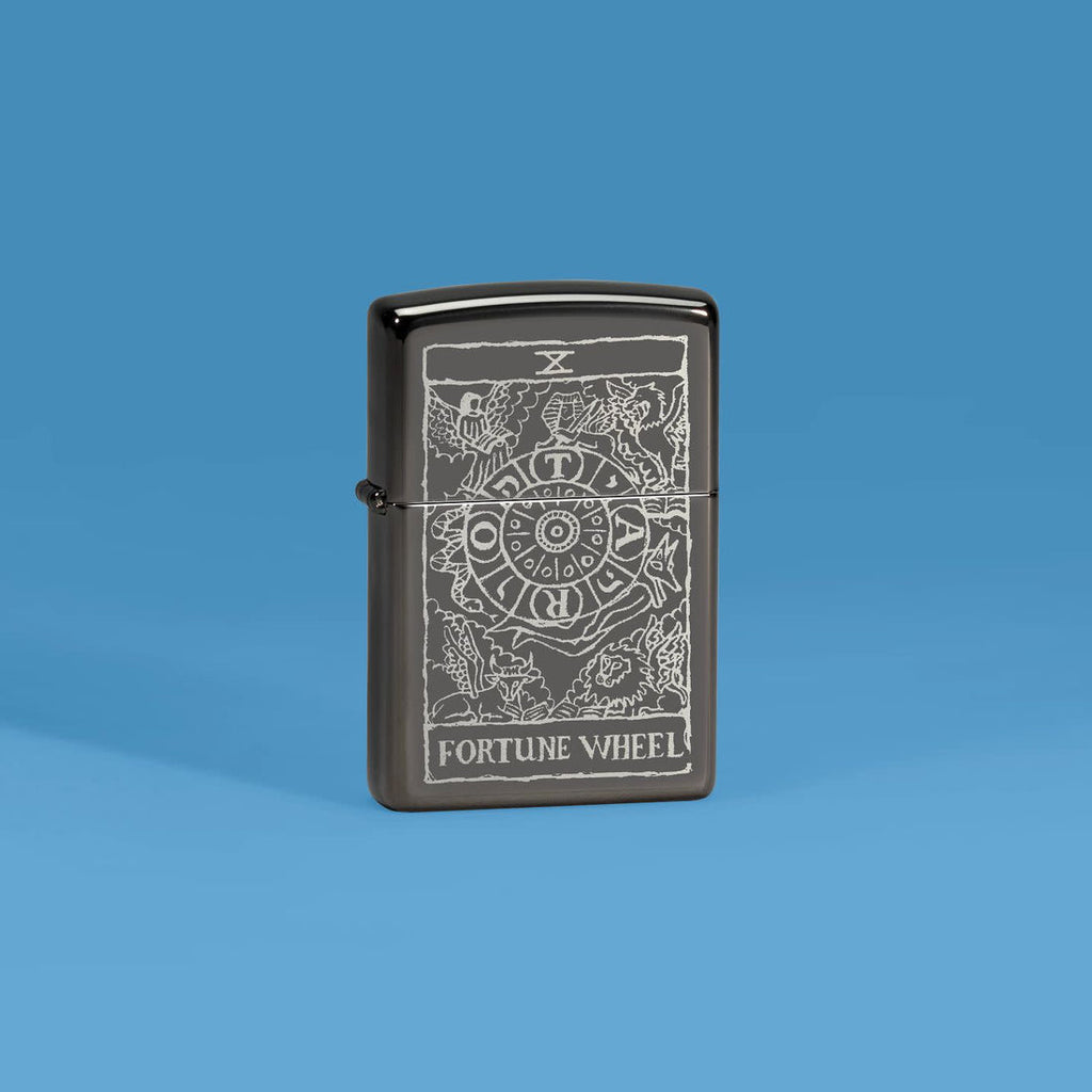 Zippo Wheel of Fortune, High Polish Black Lighter #46138