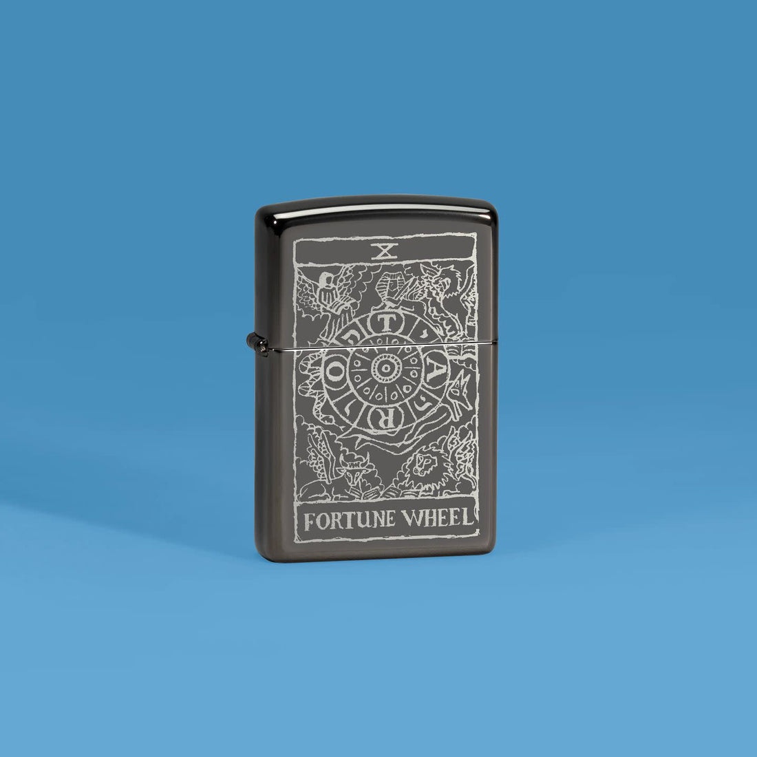 Zippo Wheel of Fortune, High Polish Black Lighter #46138
