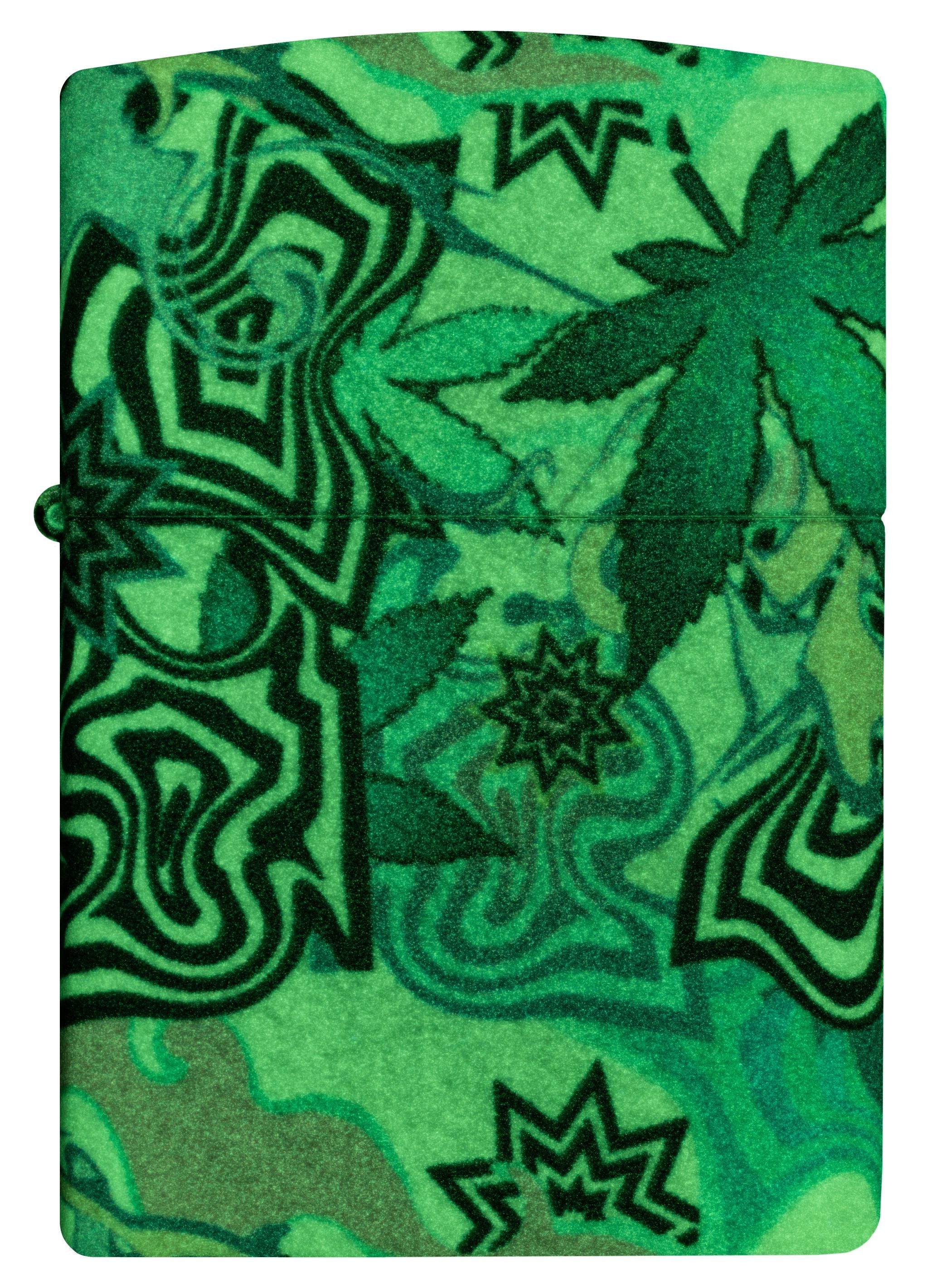 Zippo Abstract Cannabis 540°, Glow-in-the-Dark Lighter #46562