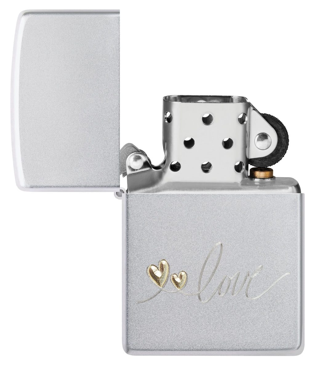 Zippo Love Scripture, Satin Chrome Lighter #48725