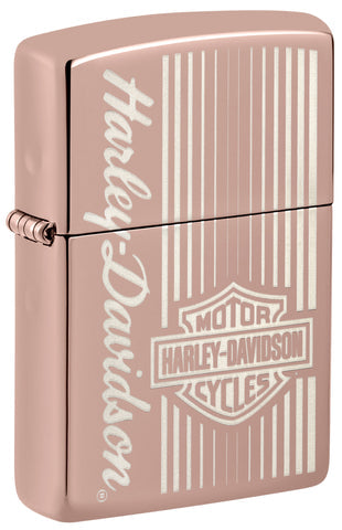 Zippo Harley-Davidson, High Polish Rose Gold Lighter #48992
