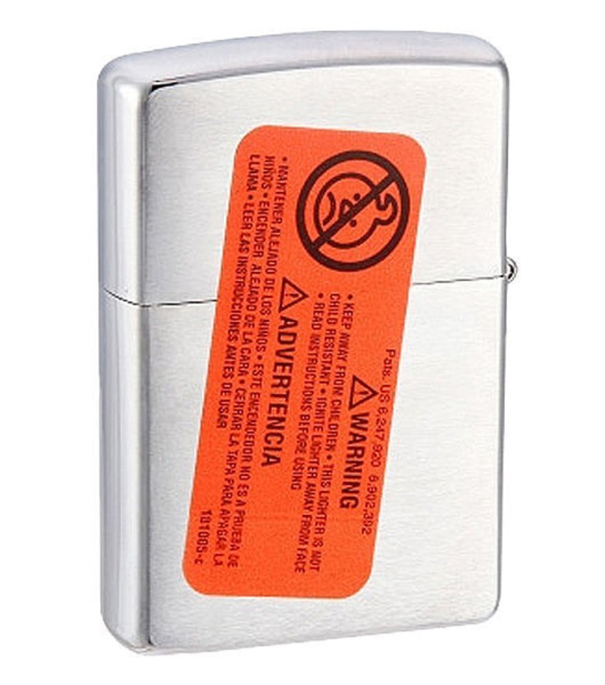 Zippo Resting Cowboy Emblem, Brushed Chrome Lighter #24879