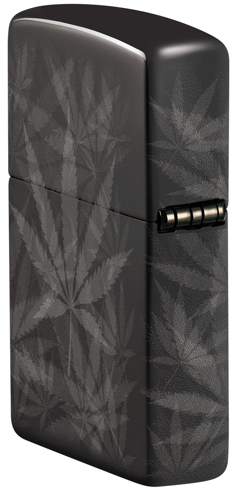 Zippo Cannabis 360°, High Polish Black Lighter #48924